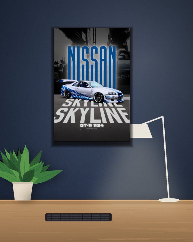 Nissan Skyline poster on a wall – KS Designs