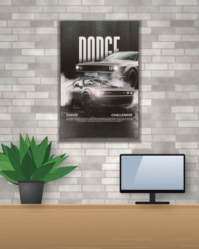 Dodge poster on a wall – KS Designs
