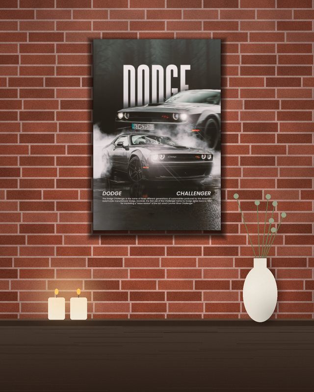 Dodge poster on a wall – KS Designs