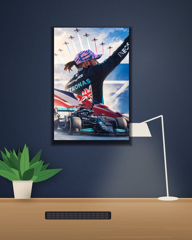 Lewis Hamilton | Mercedes AMG PETRONAS F1 | F1 POSTERS poster on a wall – KS Designs