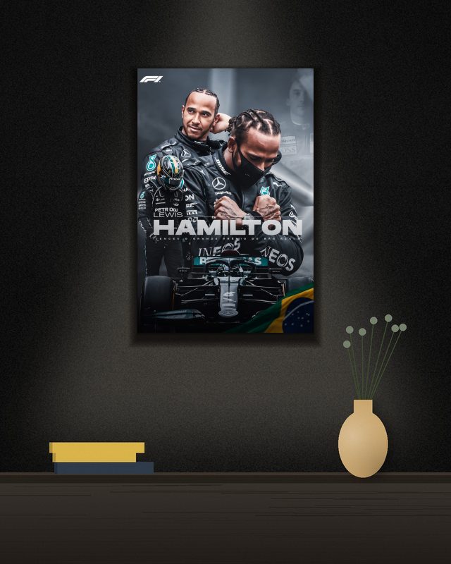 Lewis Hamilton | PETRONAS F1 | F1 POSTERS poster on a wall – KS Designs