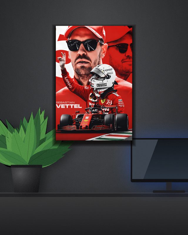 Sebastian Vettel | Formula One | F1 POSTERS poster on a wall – KS Designs