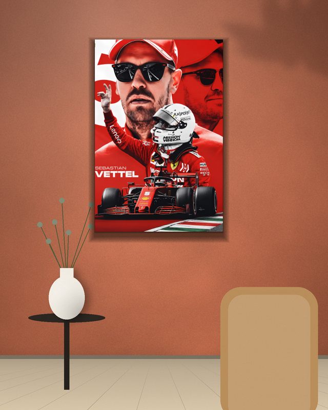 Sebastian Vettel | Formula One | F1 POSTERS poster on a wall – KS Designs