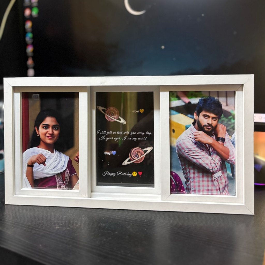 Three Slide Frame three slide photo frame gift for couples
