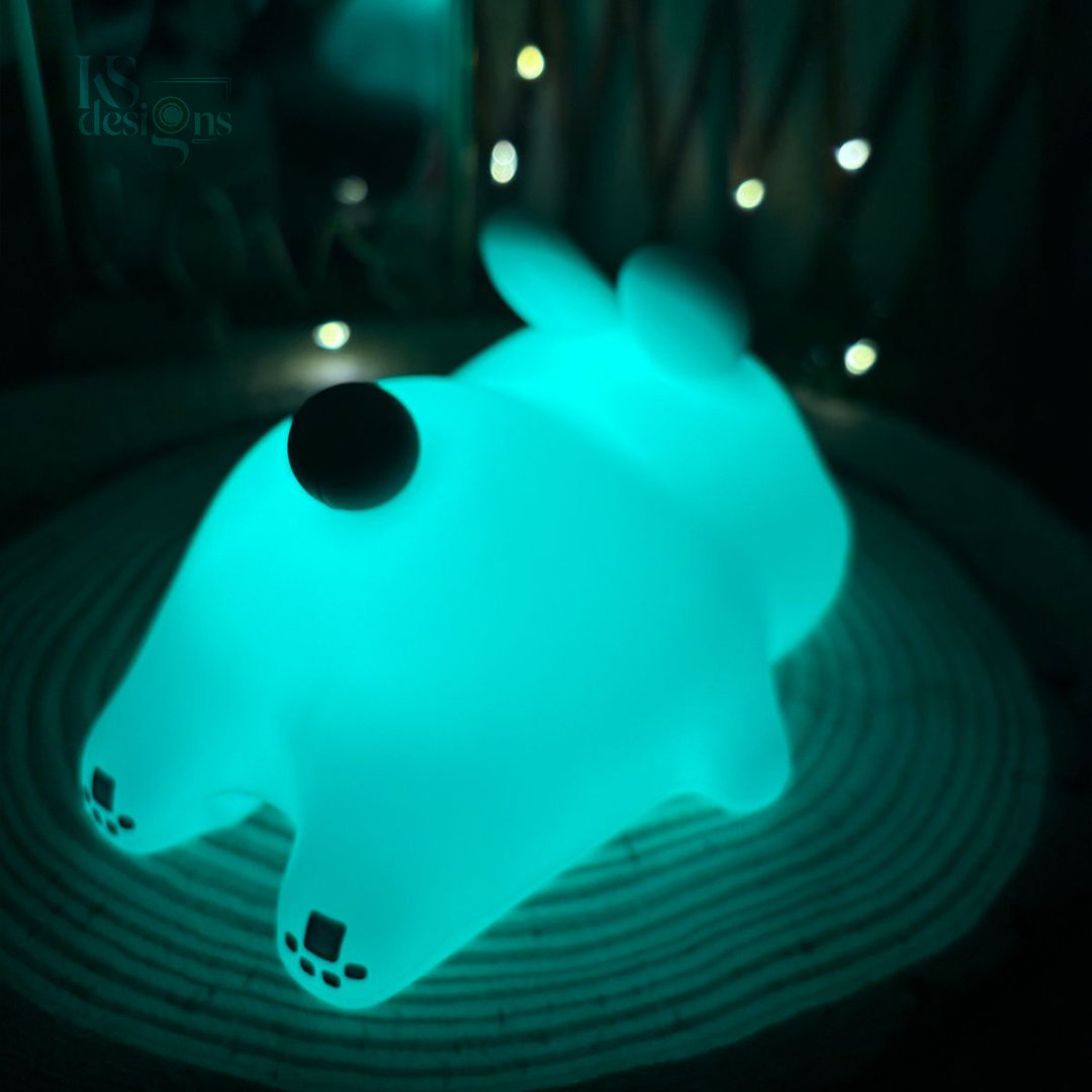 Sleeping Rabbit Silicone Night Lamp Sleeping Rabbit Silicone Night Lamp glowing