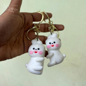 Rabbit Pair Keychain