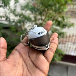 Helmet Keychain - White