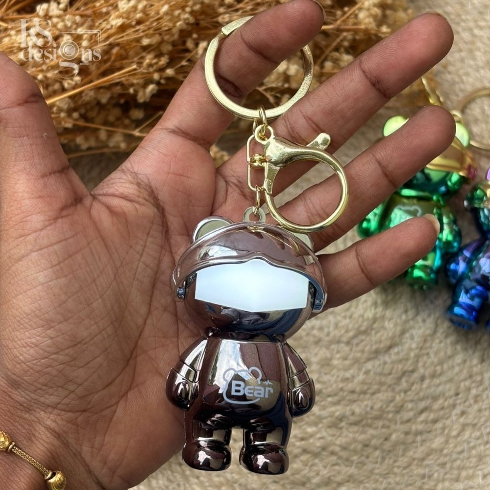 Bear Helmet Keychain Bear Helmet Keychain