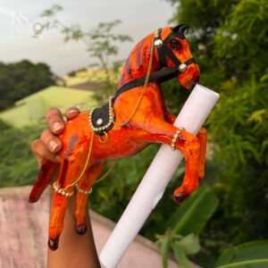Decorative Horse With Scroll
