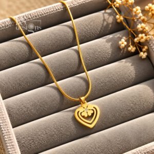 Golden Heart Pendant Necklace