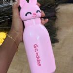 Animal Hot & Cold Temperature Water Bottle - Pink Rabbit