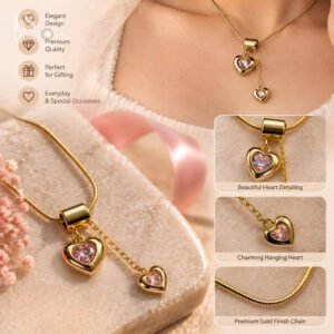 Home Page Double-Heart Gold Necklace