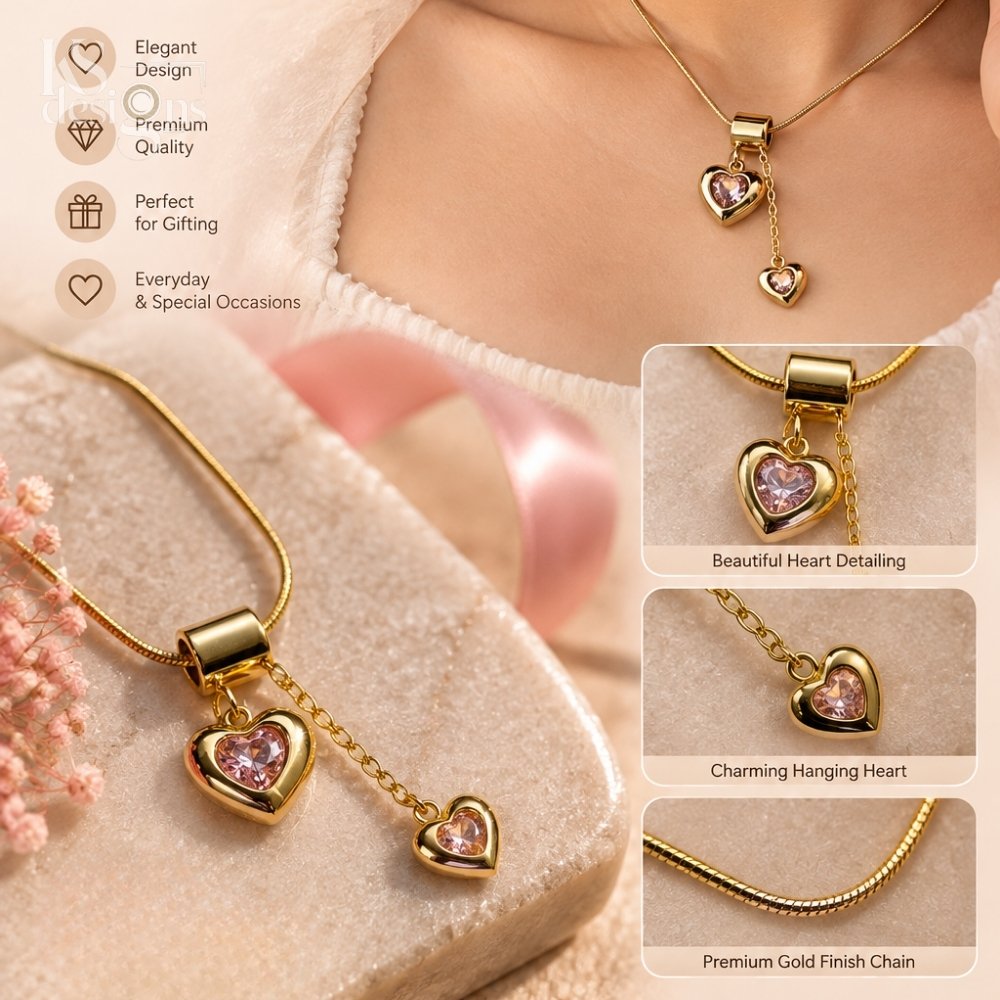 Double-Heart Gold Necklace Double-Heart Gold Necklace