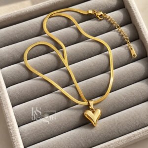 Golden Love Heart Snake Chain