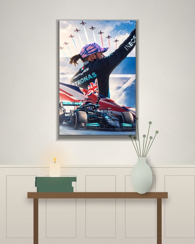 Lewis Hamilton | Mercedes AMG PETRONAS F1 | F1 POSTERS poster on a wall – KS Designs