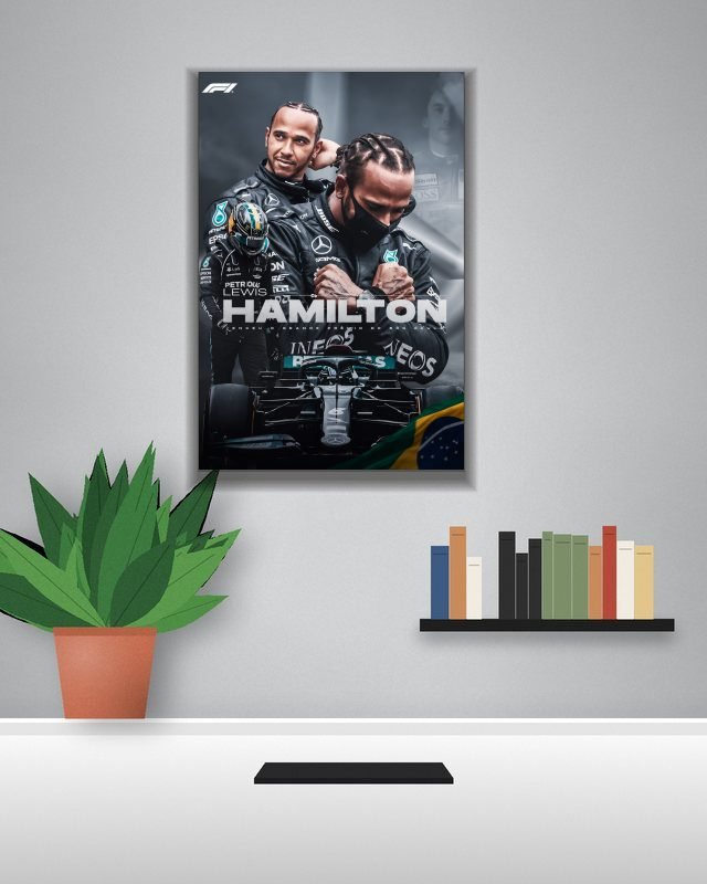 Lewis Hamilton | PETRONAS F1 | F1 POSTERS poster on a wall – KS Designs