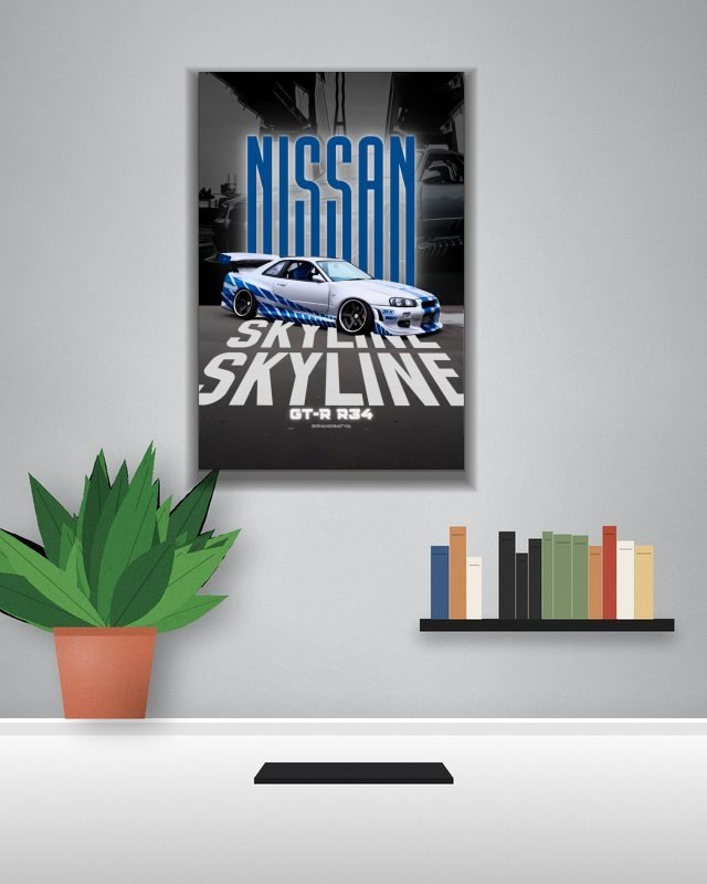 Nissan Skyline poster on a wall – KS Designs