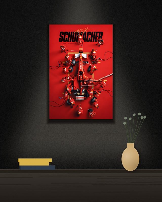 Schumacher | Formula One | F1 POSTERS poster on a wall – KS Designs