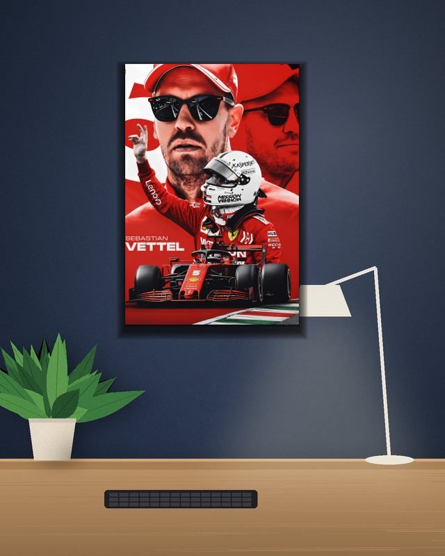 Sebastian Vettel | Formula One | F1 POSTERS poster on a wall – KS Designs