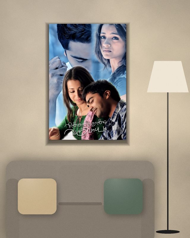 Vinnaithaandi Varuvaayaa | Kollywood | Movie Posters poster on a wall – KS Designs