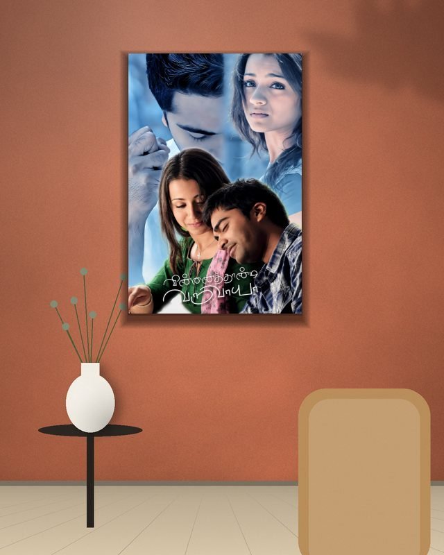 Vinnaithaandi Varuvaayaa | Kollywood | Movie Posters poster on a wall – KS Designs